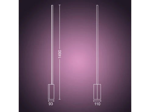 Philips Hue Gradient Signe Floor Lamp measurements