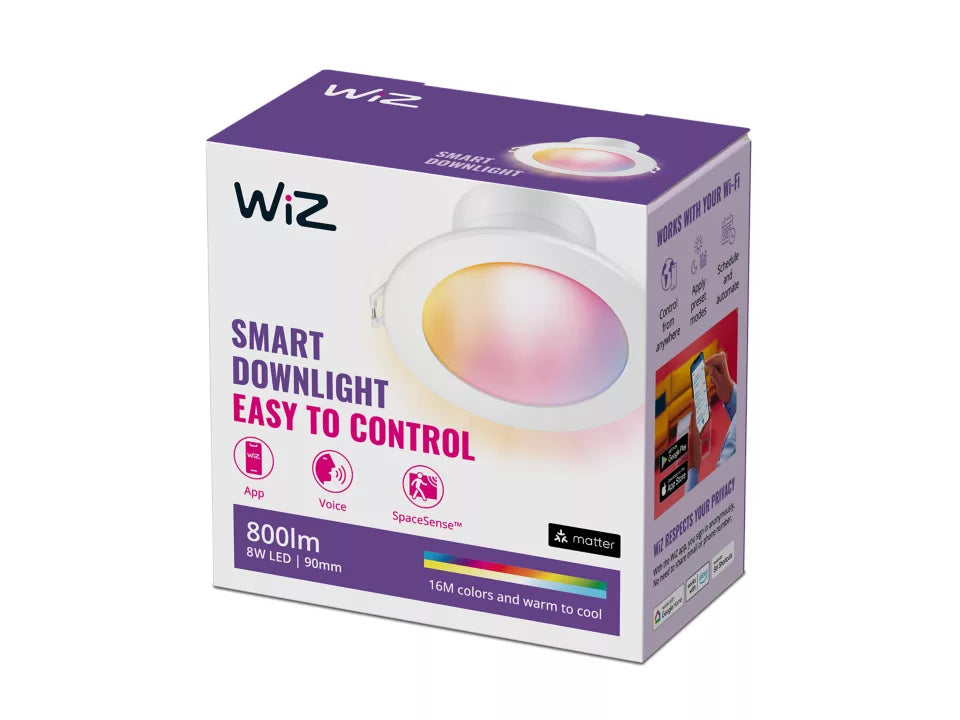 WiZ 90mm Recessed Downlight Colour & Tuneable