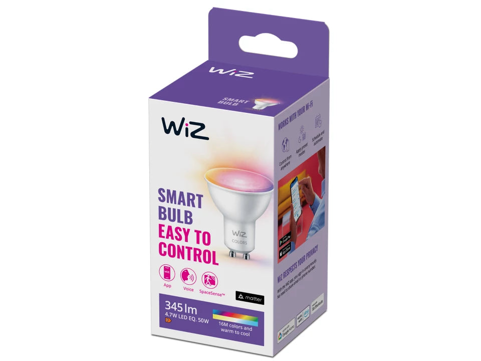 Wiz Spot 50W GU10 White & Colour Globe