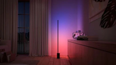 Philips Hue Gradient Signe Floor Lamp lounge room