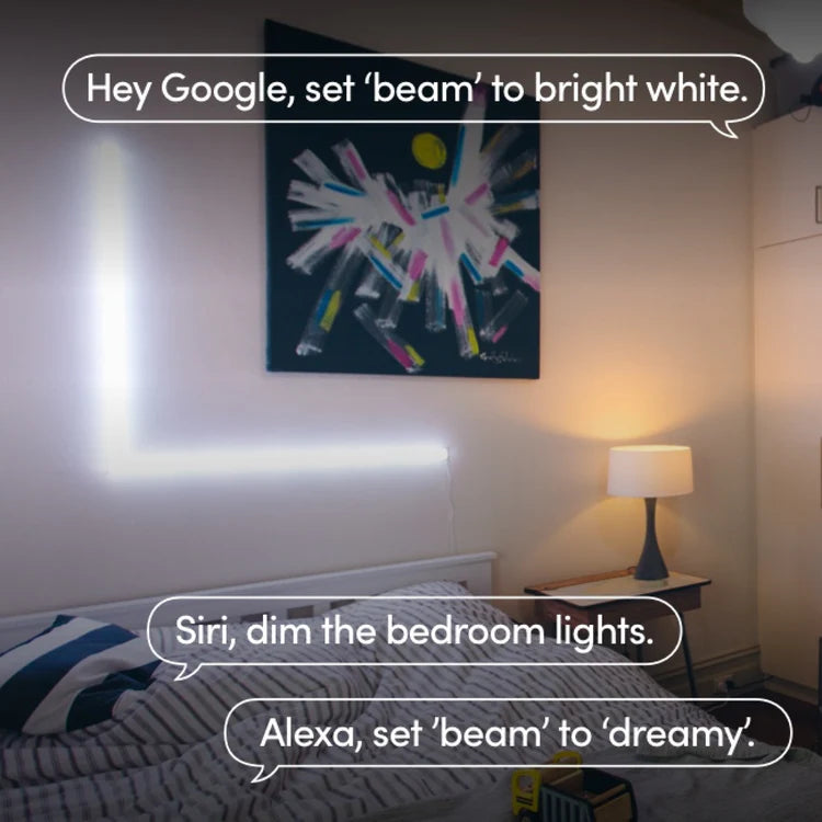 Lifx Beam above bed