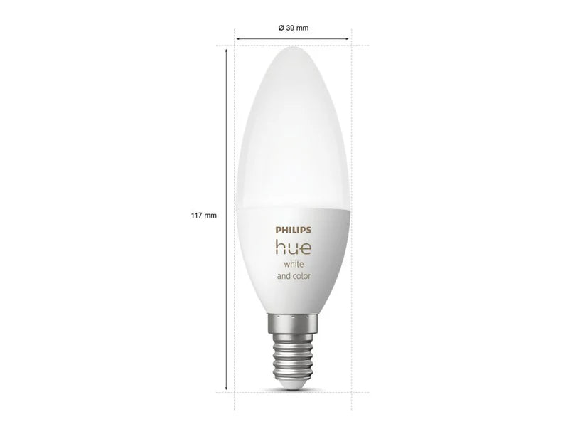 Philips Hue E14 Candle Globe - Colour