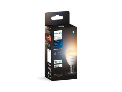 Philips Hue E14 Luster Candle Globe - White Ambiance
