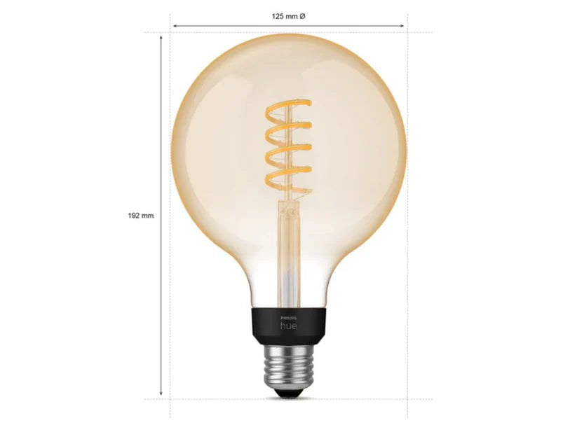 Philips Hue G125 - White Ambiance  Filament Screw Globe